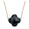 Morganne Bello Collier-COLLIER OR JAUNE TREFLE ONYX