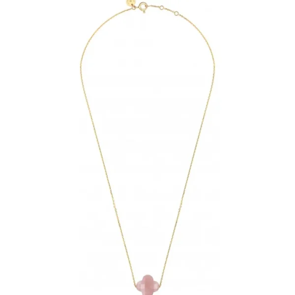 Morganne Bello Collier-COLLIER OR JAUNE TREFLE QUARTZ GUAVA
