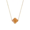 Morganne Bello Collier-COLLIER OR JAUNE TRÈFLE PIERRE DE SOLEIL DORÉ