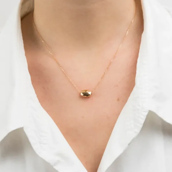 Morganne Bello Collier-COLLIER PEPITE OR ROSE