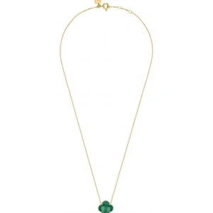 Morganne Bello Collier-COLLIER VICTORIA AGATE VERTE OR JAUNE
