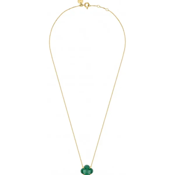 Morganne Bello Collier-COLLIER VICTORIA AGATE VERTE OR JAUNE