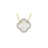 Morganne Bello Collier-COLLIER VICTORIA DIAMANTS NACRE BLANCHE + DIAMANTS OR JAUNE