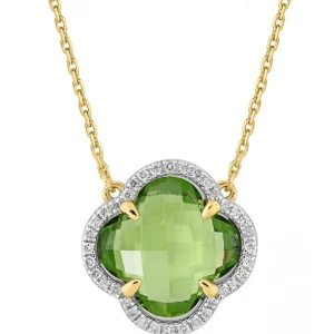 Morganne Bello Collier-COLLIER VICTORIA DIAMANTS PERIDOT + DIAMANTS OR JAUNE