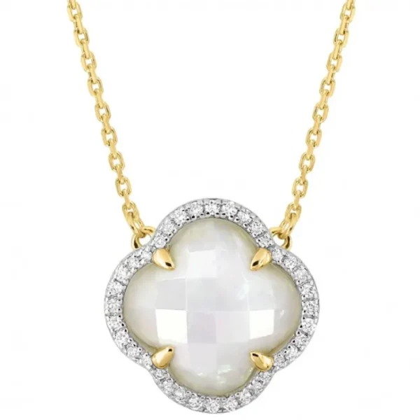 Morganne Bello Collier-COLLIER VICTORIA DIAMANTS OPALE ETHIOPIENNE + DIAMANTS OR JAUNE