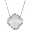 Morganne Bello Collier-COLLIER VICTORIA DIAMANTS NACRE BLANCHE + DIAMANTS OR BLANC