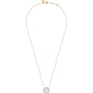 Morganne Bello Collier-COLLIER VICTORIA DIAMANTS NACRE BLANCHE + DIAMANTS OR JAUNE