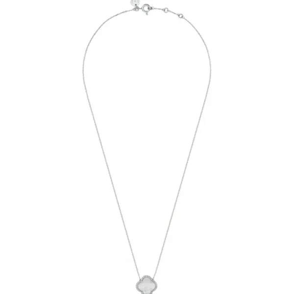 Morganne Bello Collier-COLLIER VICTORIA DIAMANTS NACRE BLANCHE + DIAMANTS OR BLANC