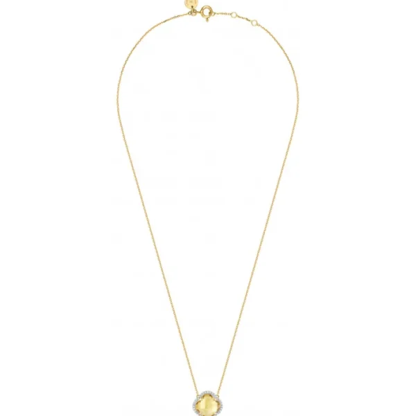 Morganne Bello Collier-COLLIER VICTORIA DIAMANTS CITRINE + DIAMANTS OR JAUNE