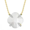 Morganne Bello Collier-COLLIER VICTORIA LYS NACRE BLANCHE ET DIAMANTS OR JAUNE