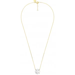 Morganne Bello Collier-COLLIER VICTORIA LYS NACRE BLANCHE ET DIAMANTS OR JAUNE