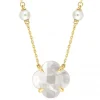 Morganne Bello Collier-COLLIER VICTORIA PERLES ET NACRE BLANCHE OR JAUNE