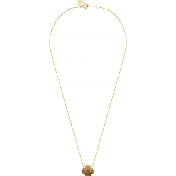 Morganne Bello Collier-COLLIER VICTORIA PIERRE DE SOLEIL OR JAUNE