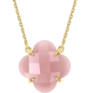 Morganne Bello Collier-COLLIER VICTORIA QUARTZ GUAVA OR JAUNE