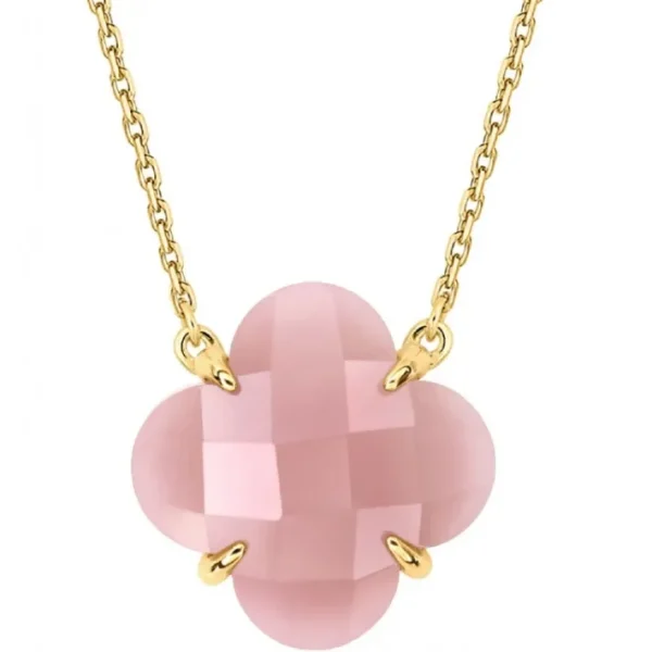 Morganne Bello Collier-COLLIER VICTORIA QUARTZ GUAVA OR JAUNE