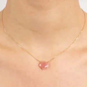 Morganne Bello Collier-COLLIER VICTORIA QUARTZ GUAVA OR JAUNE
