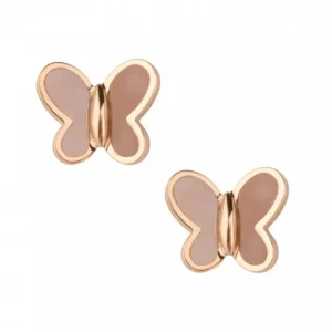 Morganne Bello Boucles D'Oreilles-PUCES D'OREILLES NACRE ROSE OR ROSE