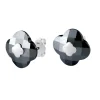 Morganne Bello Boucles D'Oreilles-PUCES D'OREILLES OR BLANC HEMATITE