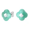 Morganne Bello Boucles D'Oreilles-PUCES D'OREILLES OR BLANC AMAZONITE
