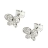 Morganne Bello Boucles D'Oreilles-PUCES D'OREILLES OR BLANC DIAMANTS