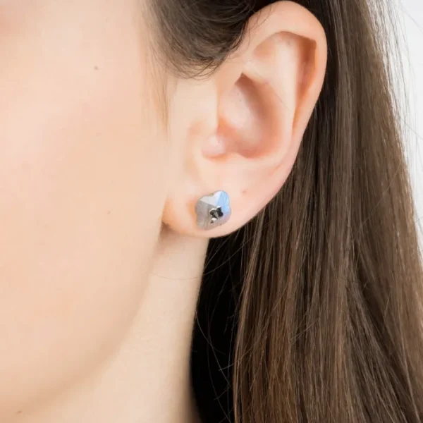 Morganne Bello Boucles D'Oreilles-PUCES D'OREILLES OR BLANC LABRADORITE
