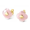 Morganne Bello Boucles D'Oreilles-PUCES D'OREILLES OR JAUNE QUARTZ GUAVA