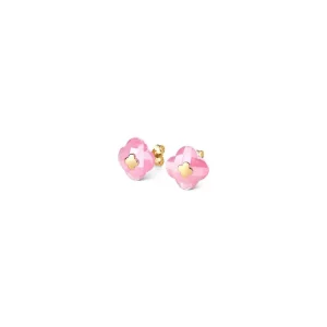 Morganne Bello Boucles D'Oreilles-PUCES D'OREILLES OR JAUNE RHODOCHROSITE