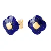 Morganne Bello Boucles D'Oreilles-PUCES D'OREILLES OR JAUNE LAPIS LAZULI