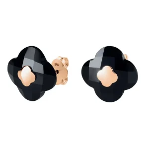 Morganne Bello Boucles D'Oreilles-PUCES D'OREILLES OR ROSE ONYX