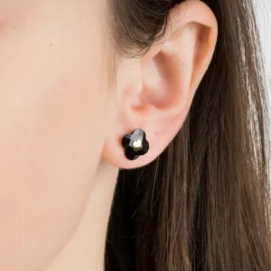 Morganne Bello Boucles D'Oreilles-PUCES D'OREILLES OR ROSE ONYX