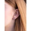 Morganne Bello Boucles D'Oreilles-PUCES D'OREILLES TOURMALINE ROSE SERTI DIAMANTS OR ROSE