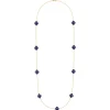 Morganne Bello Sautoir-SAUTOIR OR JAUNE LAPIS LAZULI TREFLE