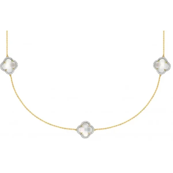 Morganne Bello Sautoir-SAUTOIR VICTORIA DIAMANTS NACRE BLANCHE + DIAMANTS OR JAUNE